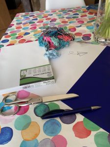 Ingredients for your own embroidered canvas art