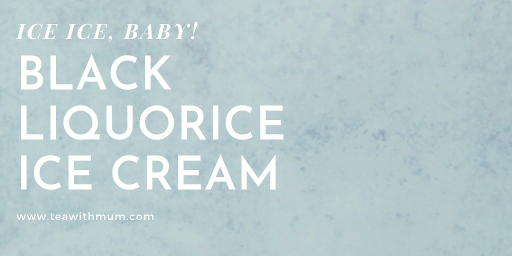 Black liquorice ice cream (licorice) banner.