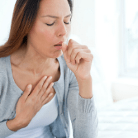 Three things about me: I have a TOF cough (also called TEF cough) - image of woman coughing