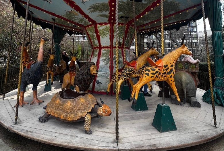 The Dodo caroussel - perhaps an unusual choice for a trip to Paris with a chemo patient, but we weren't just travelling with a chemo patient but with a child as well.
